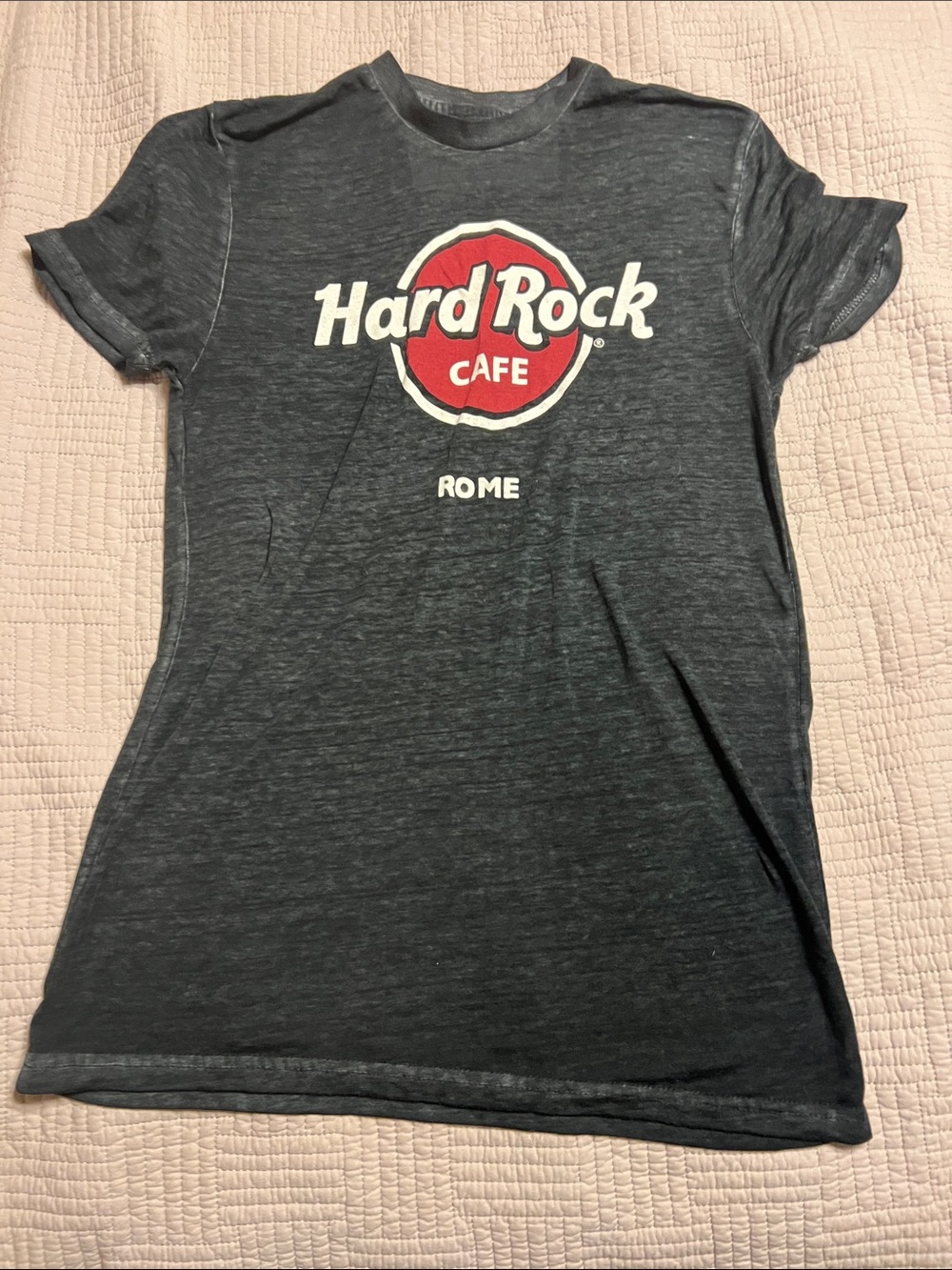 Hard Rock Cafe Charcoal and Red Logo Women's Tee